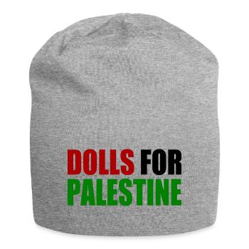 dolls for palestine - Jersey Beanie - heather grey - Front