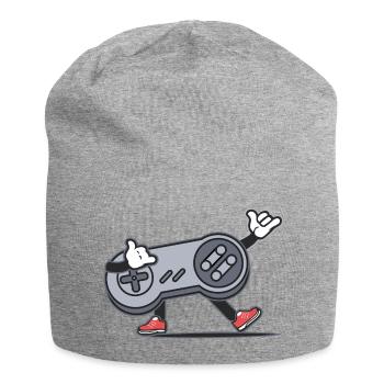 Gamer Retro Konsolen-Videospiele - Jersey-Beanie - Grau meliert - Vorne