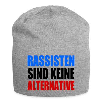 rassisten sind keine alternative - Jersey-Beanie - Grau meliert - Vorne