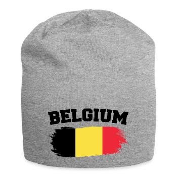 Vintage Drapeau Belgique Rétro Belge - Bonnet en jersey - gris chiné - Devant