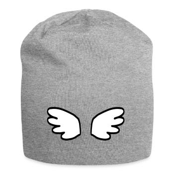 Angel wings / angel wings / angelwings / birth - Jersey Beanie - heather grey - Front