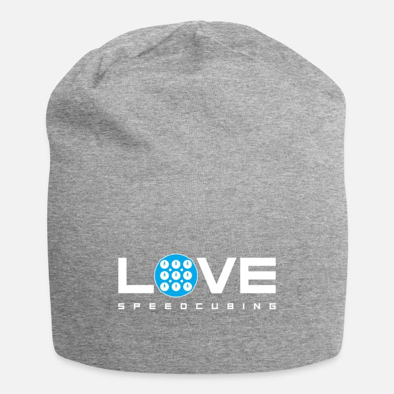 clock love speedcubing - Bonnet en jersey - gris chiné