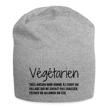 Definition: Vegetarisch, Humor - Jersey-Beanie - Grau meliert - Vorne