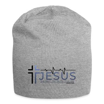 Jésus-Christ Bible Verset Chemin Vérité Vie Chrétien - Bonnet en jersey - gris chiné - Devant