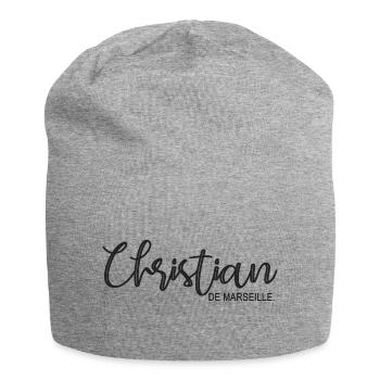 Christian de Marseille Cadeau T shirt christian - Bonnet en jersey - gris chiné - Devant