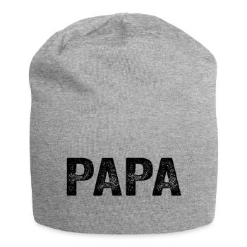 Papa Papa Papa Cadeau - Bonnet en jersey - gris chiné - Devant