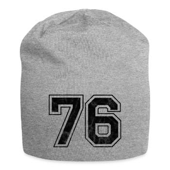 Numéro 76 - Bonnet en jersey - gris chiné - Devant