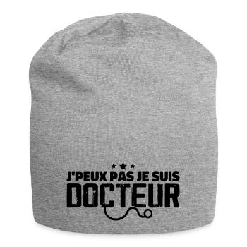 Ich kann nicht, ich bin Arzt - Jersey-Beanie - Grau meliert - Vorne