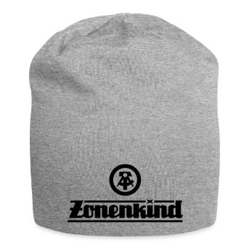 Zonenkind mit DDR Logo - Jersey-Beanie - Grau meliert - Vorne