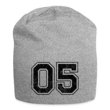 Anzahl 05 - Jersey-Beanie - Grau meliert - Vorne