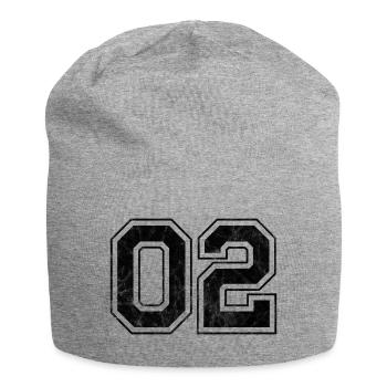 Anzahl 02 - Jersey-Beanie - Grau meliert - Vorne