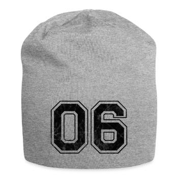 Numéro 06 - Bonnet en jersey - gris chiné - Devant