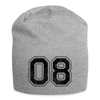 Anzahl 08 - Jersey-Beanie - Grau meliert - Vorne