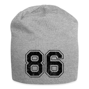 Number 86 - Jersey Beanie - heather grey - Front