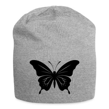 Schmetterling. Schmetterling - Jersey-Beanie - Grau meliert - Vorne