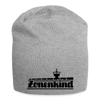 Zonenkind mit Grenzmauer und Turm - Jersey-Beanie - Grau meliert - Vorne