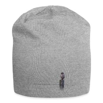 little owl - Must-have für Steinkauzfans - Jersey-Beanie - Grau meliert - Vorne