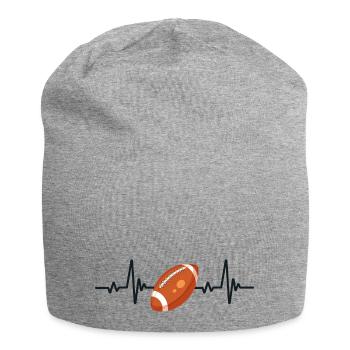 Rugby heartbeat - Jersey Beanie - heather grey - Front