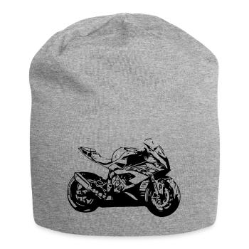 Motorrad - Jersey-Beanie - Grau meliert - Vorne