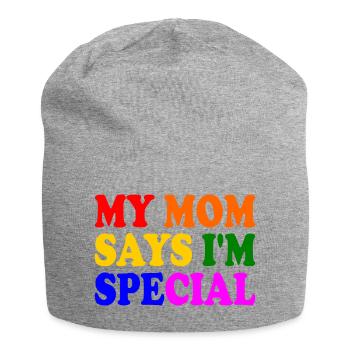 my mom says im special - Jersey Beanie - heather grey - Front