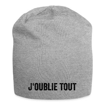 Ich vergesse alles - Jersey-Beanie - Grau meliert - Vorne