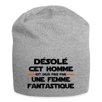 Une femme fantastique T shirt famille humour - Bonnet en jersey - gris chiné - Devant