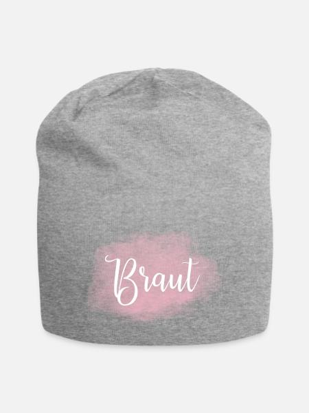 Braut - Aquarell Watercolor Pastell - Jersey-Beanie - Grau meliert