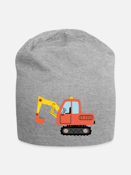 Engins Chantiers Pelleteuse Tractopelle Chantier - Bonnet en jersey - gris chiné