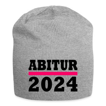 Abitur 2024 - Jersey-Beanie - Grau meliert - Vorne