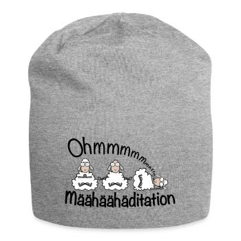 OM Meditation Schafe - Jersey-Beanie - Grau meliert - Vorne