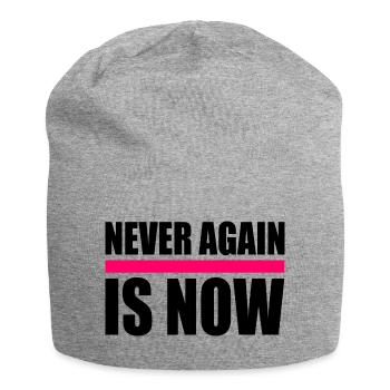 Never again is now - Jersey-Beanie - Grau meliert - Vorne