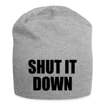 Shut it down - Jersey-Beanie - Grau meliert - Vorne
