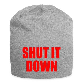 Shut it down - Jersey-Beanie - Grau meliert - Vorne