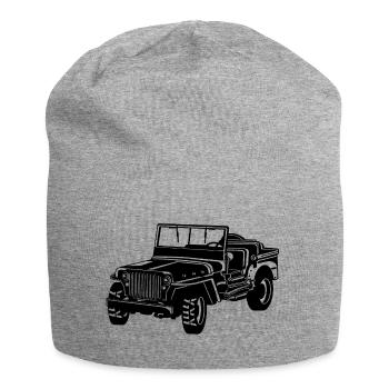 Geländewagen / Jeep SUV 02_schwarz - Jersey-Beanie - Grau meliert - Vorne