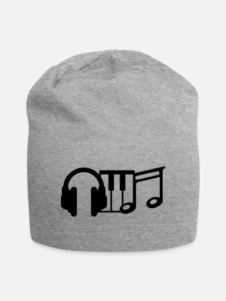dj - Jersey-Beanie - Grau meliert