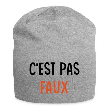 C'est pas faux - Bonnet en jersey - gris chiné - Devant