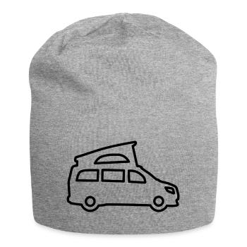 Campervan / Van 2 - Simple contour - Jersey Beanie - heather grey - Front