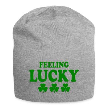 feeling lucky - Jersey-Beanie - Grau meliert - Vorne