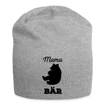 Mama Bär - Jersey-Beanie - Grau meliert - Vorne