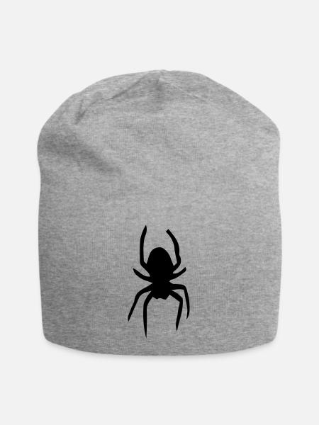 Spinne - Jersey-Beanie - Grau meliert