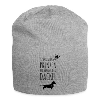 Prinz & Dackel - Jersey-Beanie - Grau meliert - Vorne