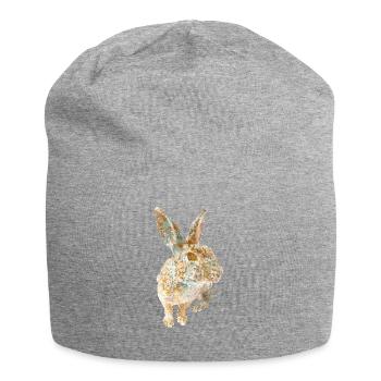 LAPIN MOSAÏQUE OR CUIVRE - Bonnet en jersey - gris chiné - Devant