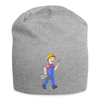 Comic Handwerker - Jersey-Beanie - Grau meliert - Vorne