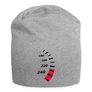 tacho, ps, motorsport - Jersey-Beanie - Grau meliert - Vorne