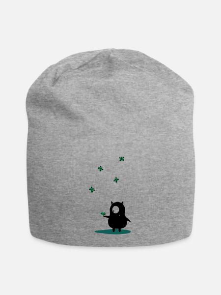 schmetterlinge - Jersey-Beanie - Grau meliert