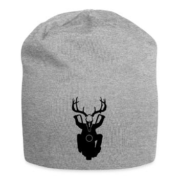 biker - Jersey Beanie - heather grey - Front