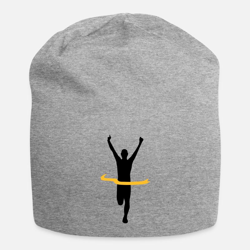 Sieger Gewinner - Jersey-Beanie - Grau meliert