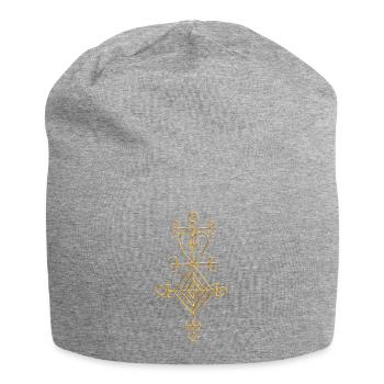 Ástarstafur, Love Charm, Magic Rune Amulet - Bonnet en jersey - gris chiné - Devant