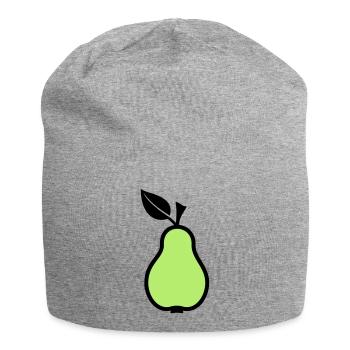 Poire - Bonnet en jersey - gris chiné - Devant