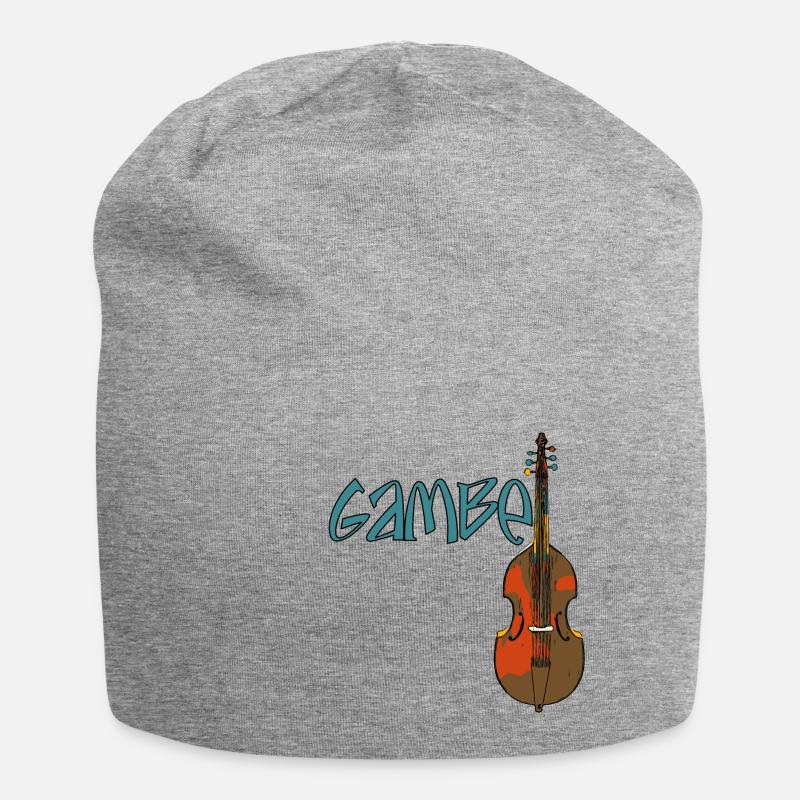 gambe5 4 - Jersey-Beanie - Grau meliert